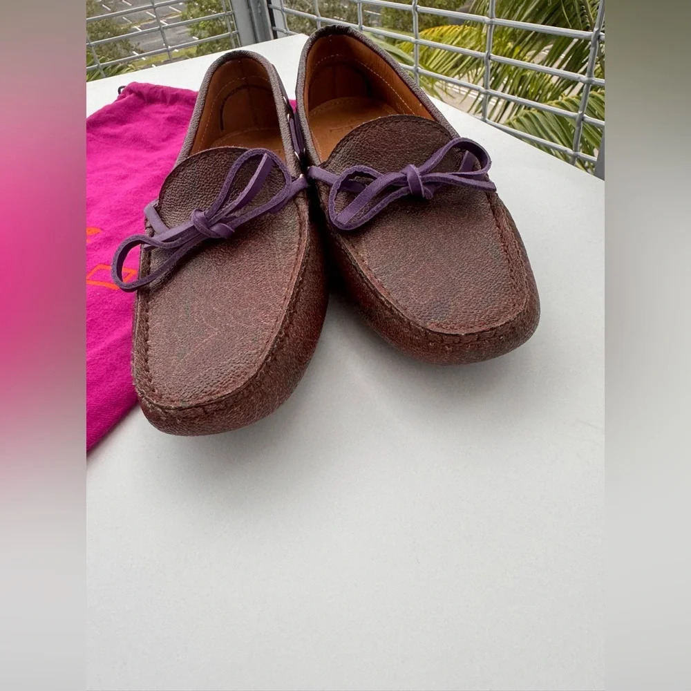 ETRO Brown Paisley Print Bow Slip On Loafers Size US 6 - Picture 2 of 6